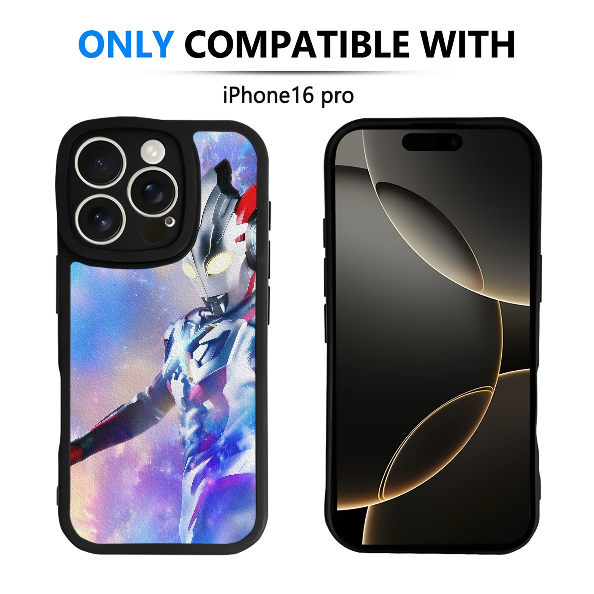 （画像用） ウルトラマン Ultraman 【iPhone 16シリーズ対応】シリコンスマホケース（レザー調） 材質：シリコン